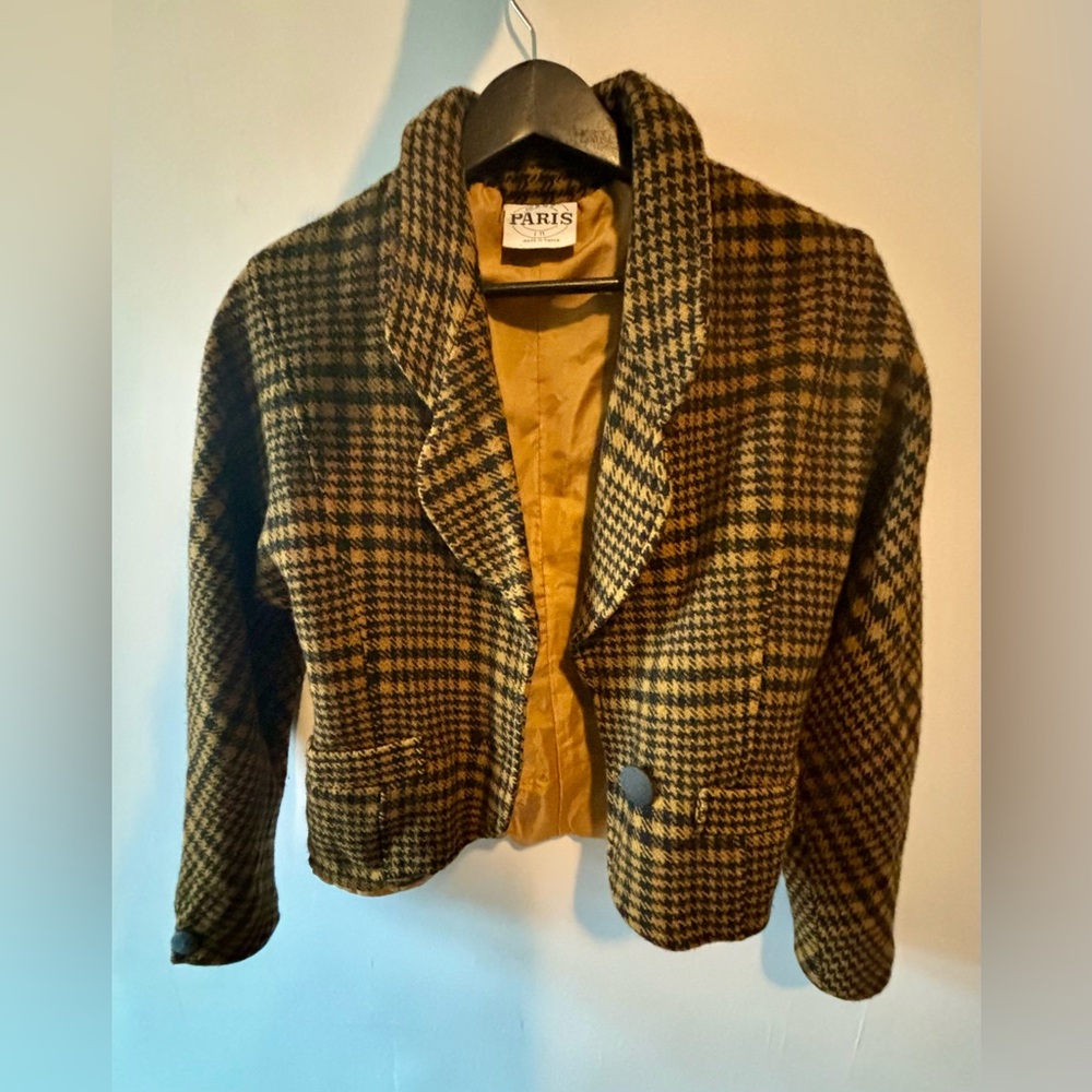 Vintage mustard Made in Paris blazer